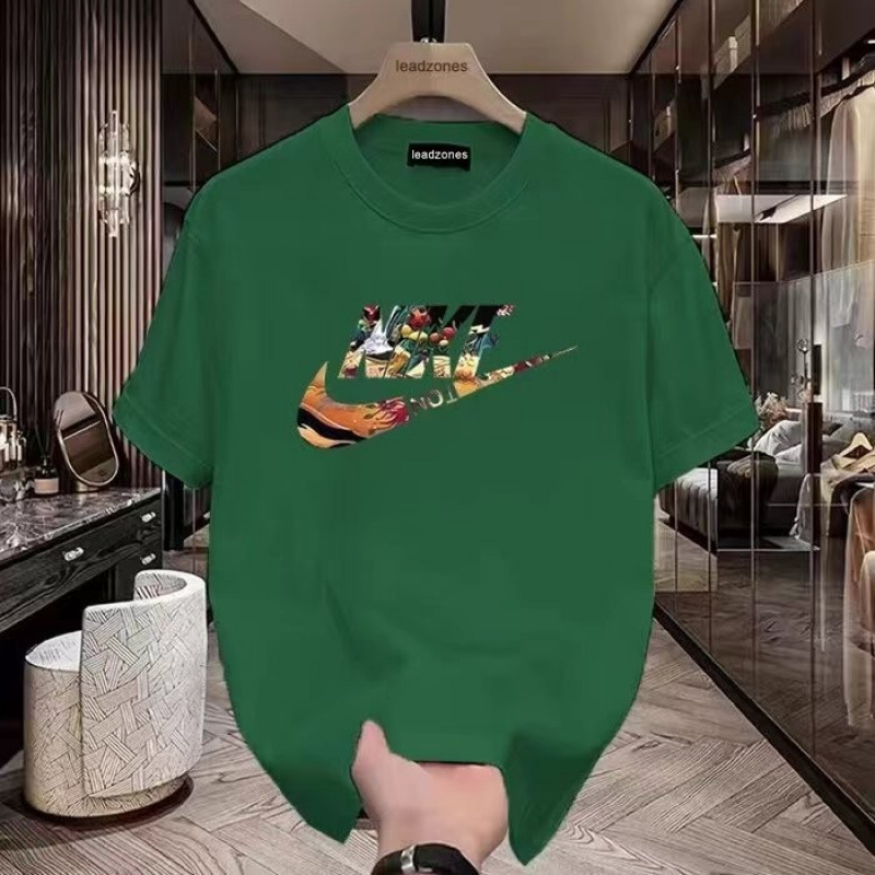 European Code Heavyweight Pure Cotton Brand American T-shirt Men's Summer Design Printed