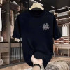 European Code 2026 New Summer Heavy Cotton T-shirt Men's American Fashion Brand Loose and
