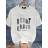 European Cotton Summer Combed Short-sleeved T-shirt Men's 2026 New 220g Heavy Double Yarn