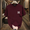 Exclusively for 2026 Summer New Pure Cotton Printed T-shirt Men's Half-sleeved Round Neck