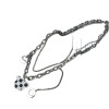 Cool Hip-hop Female Japanese and Korean Black and White Plaid Bear Tassel Medallion