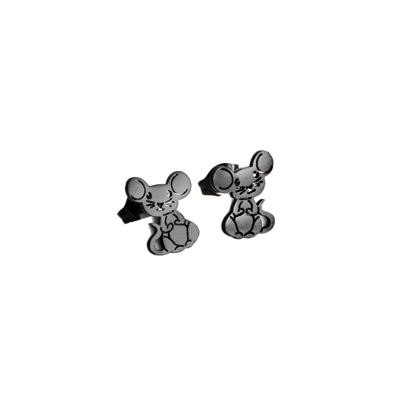 New Fashion Earrings Stainless Steel Cartoon Small Animal Mouse Personalized Ladies