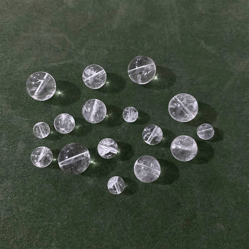 7a Grade Natural White Crystal Round Beads, Loose Semi-finished Products, Diy Handmade