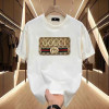 Source Heavyweight Pure Cotton Brand Printed Men's Short-sleeved T-shirt Summer Hot Trend