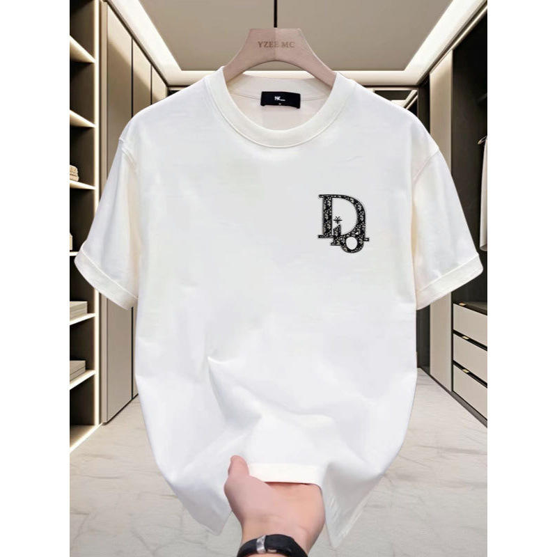 Exclusively for Summer New Pure Cotton Men's Casual and Versatile Round Neck