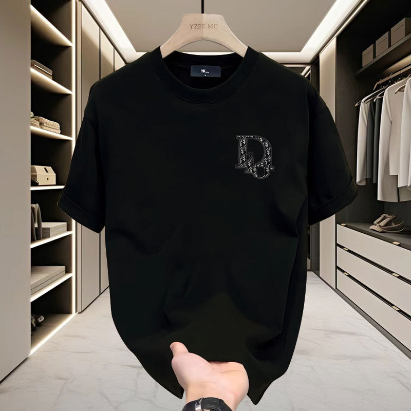Exclusively for Summer New Pure Cotton Men's Casual and Versatile Round Neck