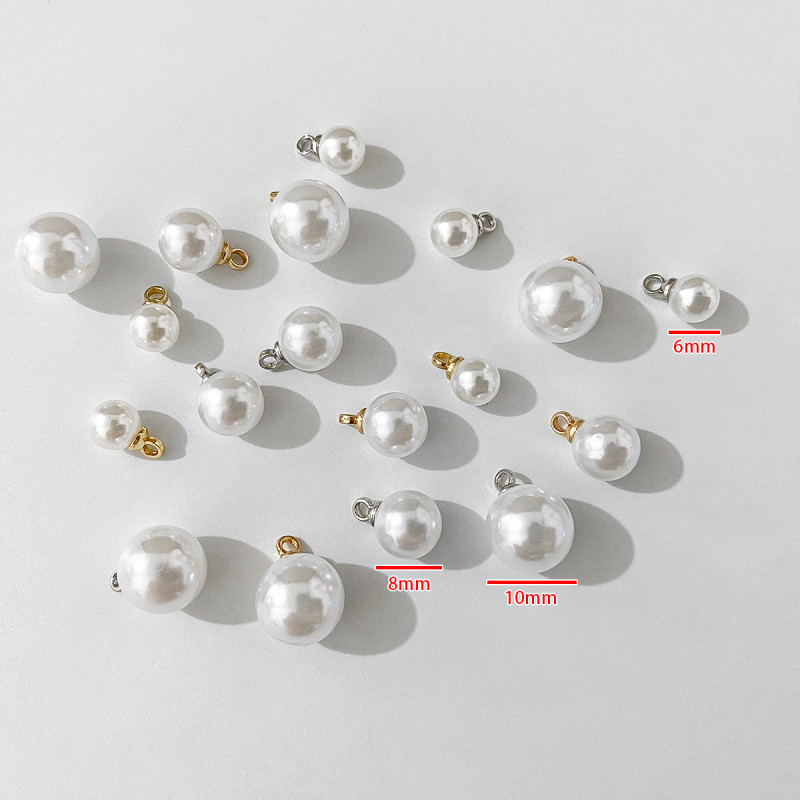 High-gloss Abs Imitation Pearl Pendant Sheep Eye Water Drop Diy Jewelry Earrings