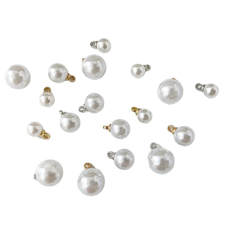 High-gloss Abs Imitation Pearl Pendant Sheep Eye Water Drop Diy Jewelry Earrings