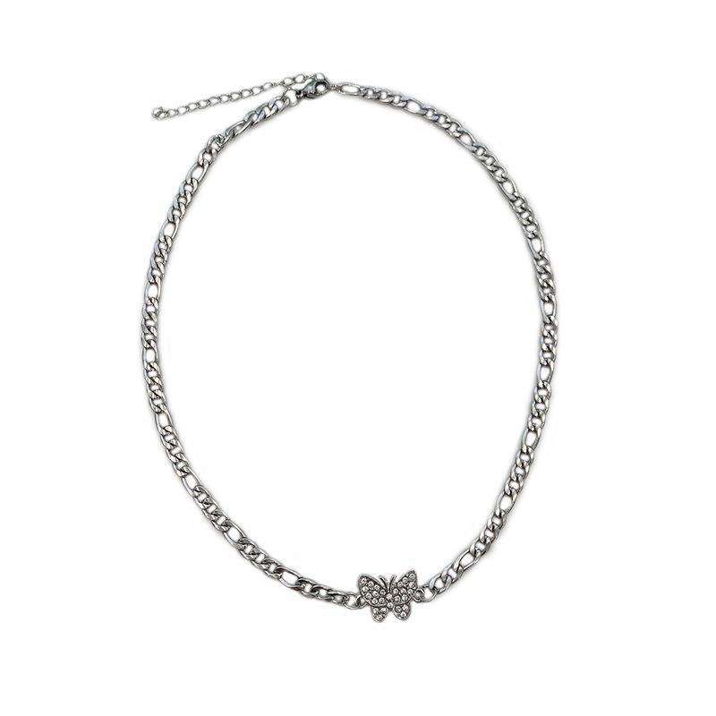 Butterfly Necklace for Women Summer Ins Cool Style Light Luxury Niche Design Clavicle