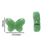 10 Packs of Colored Glass Ruyi Butterfly Beads Transparent Through Hole Beaded Pendant