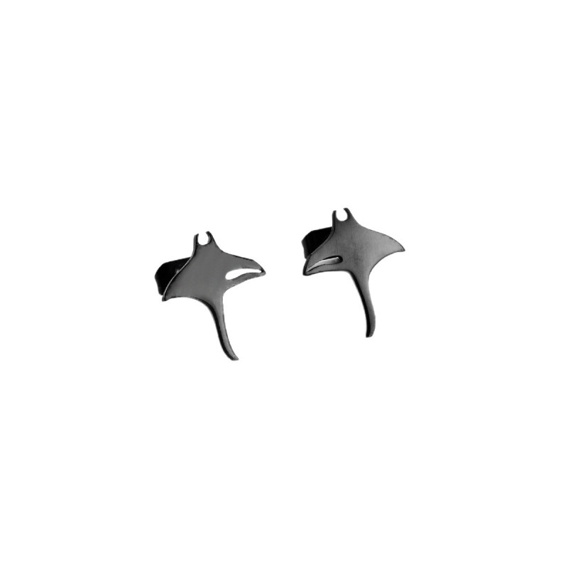 2026 Summer New Style Stainless Steel Cut Cute Marine Animal Manta Ray Earrings Mini Small