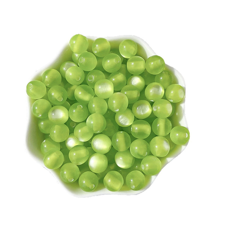 Resin Beads Cat Eye Diy Handmade Bracelet Jewelry Round Clothing Loose Accessories