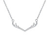 Small Deer Antler Necklace Female Niche Design Pendant Simple Forest Style Clavicle Chain