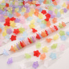 11-12mm Acrylic Frosted Lily Five-petal Flower Handmade Diy Beaded Bracelet Necklace