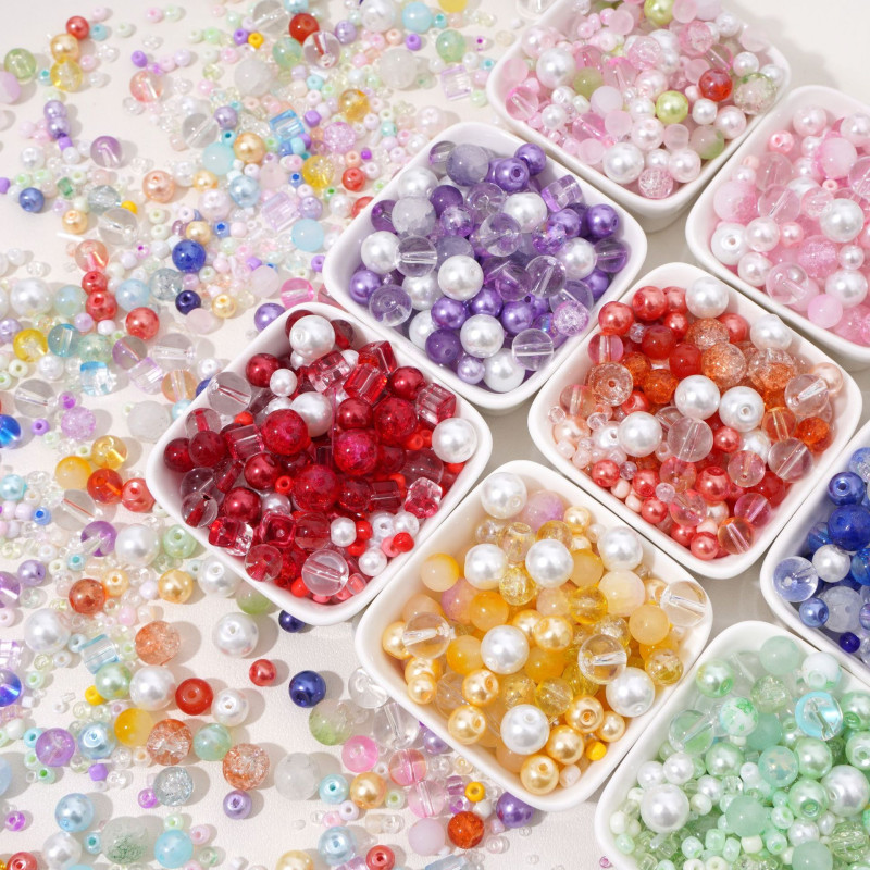 2-10mm Multi-style Glass Pearls, Rice Beads, Round Mixed Style Diy Bracelet Necklace