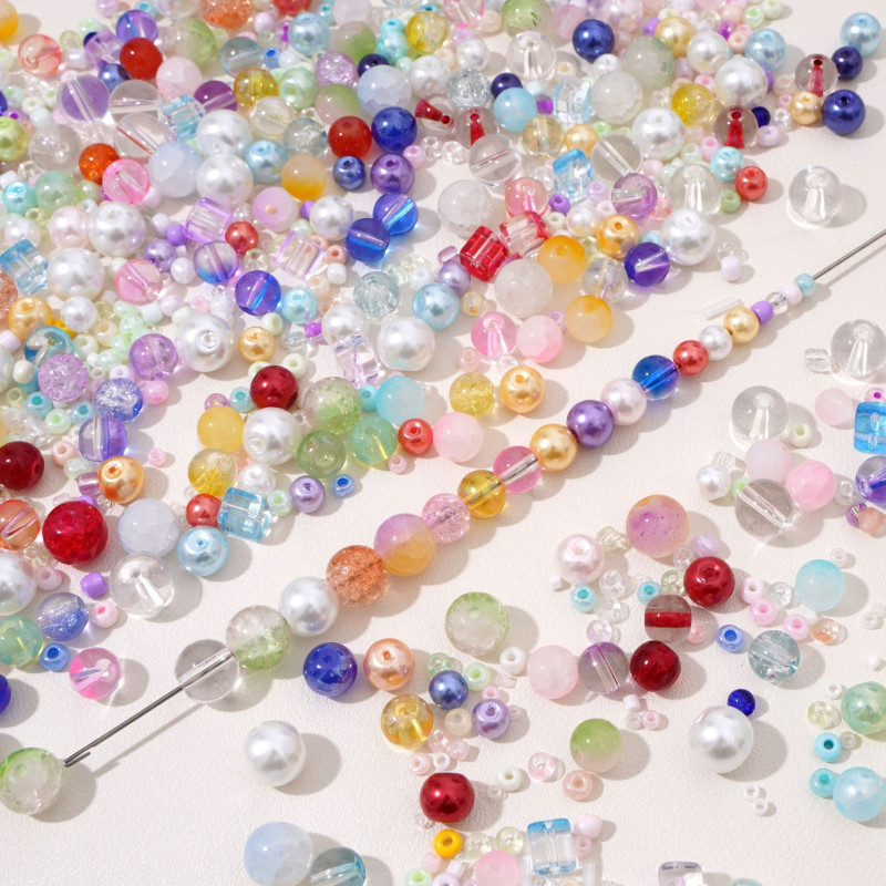 2-10mm Multi-style Glass Pearls, Rice Beads, Round Mixed Style Diy Bracelet Necklace