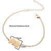 Versatile Stainless Steel Bracelet Niche Design Couple Puzzle Pendant Men and Women