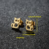 New Product Stainless Steel Cut Cute Kitten Rabbit Hedgehog Unicorn Earrings Sweet Animal