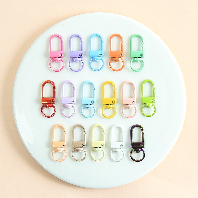 New Color Laser Shot Buckle Zinc Alloy Keychain Diy Material Jewelry Accessories Handmade