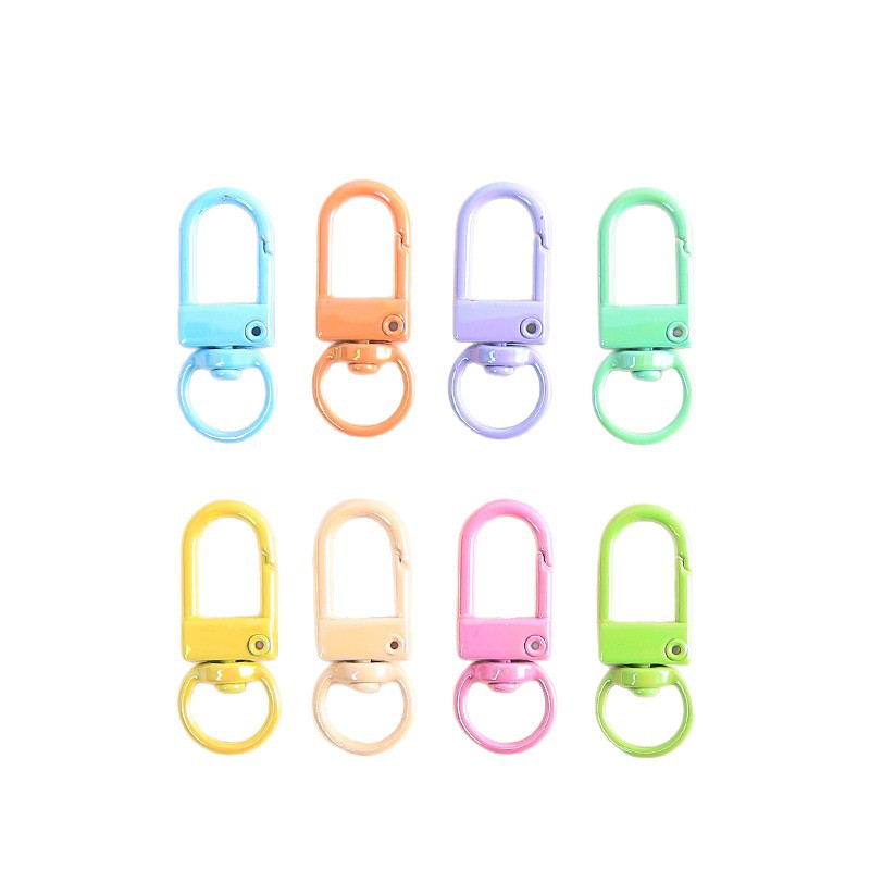 New Color Laser Shot Buckle Zinc Alloy Keychain Diy Material Jewelry Accessories Handmade