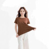 Pure Cotton Women's T-shirt Summer Solid Color Short-sleeved T-shirt Round Neck Daily