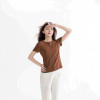 Pure Cotton Women's T-shirt Summer Solid Color Short-sleeved T-shirt Round Neck Daily