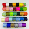 No. 72 Jade Thread Five-color Gradient Braided Line Segment Dyed Rope Necklace Lanyard