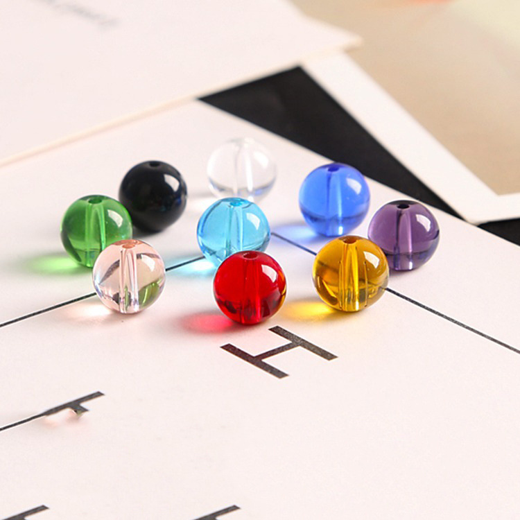 4-12mm Glass Crystal Beads Handmade Diy Bracelet Necklace Material Jewelry Accessories