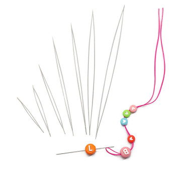 Open Needle Beading Piercing Bead Soft Handmade Bracelet Necklace Tool Diy Jewelry