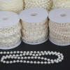 Semi-circle Pearl Double Line Beads Row Wedding Bead Chain Abs Semi-circle Diy Jewelry