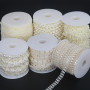 Semi-circle Pearl Double Line Beads Row Wedding Bead Chain Abs Semi-circle Diy Jewelry