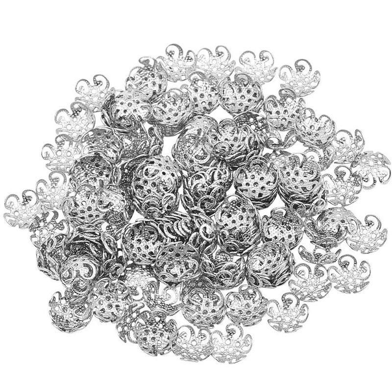Round Five-leaf Flower Holder Knot Bead Hat Jewelry Accessories 5000 Pieces Per Pack