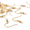 Ear Hooks with Spring Beads Straight-shaped Fish Ear 1kg Per Pack Diy Earrings