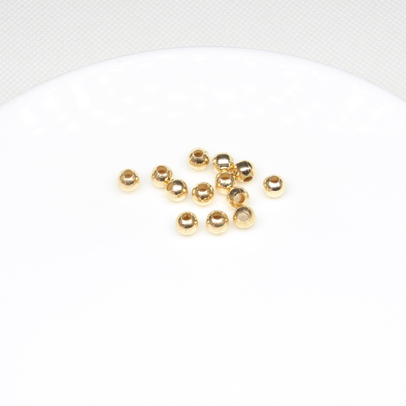 Iron Beads, Gold Electroplated Jewelry, Loose 2.4 3.2 4.0 5.0 6.0 8.0 Diy Accessories