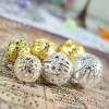 Hollow Material Earrings Jewelry Pendants Accessories Golden Flower Balls Bells European