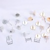 Flat Earrings, Round Bottom 5000 Jewelry Pins Per Pack, Iron Electroplated Simple