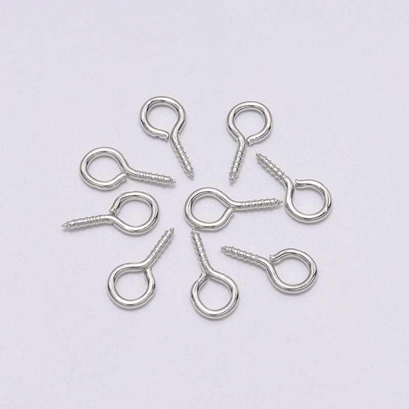 Sheep's Eye Nail Pearl Screw Thread 9-character Sheep's Horn Pendant Hook Jewelry Bulk