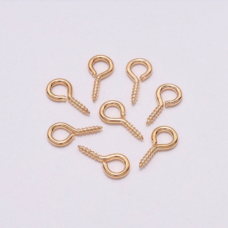 Sheep's Eye Nail Pearl Screw Thread 9-character Sheep's Horn Pendant Hook Jewelry Bulk