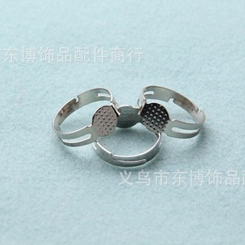 Ring Holder Processing Diy Jewelry Accessories Electroplating Handmade Round Adjustable