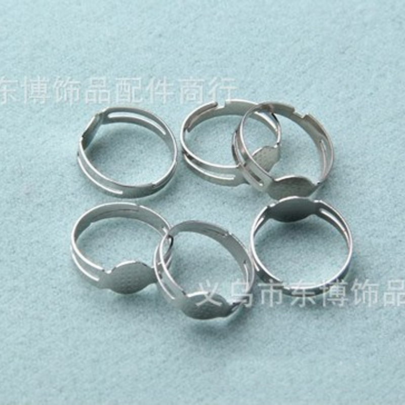 Ring Holder Processing Diy Jewelry Accessories Electroplating Handmade Round Adjustable
