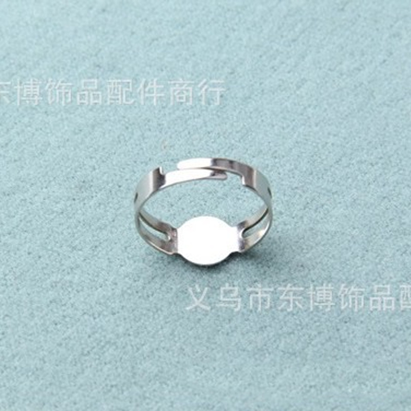 Ring Holder Processing Diy Jewelry Accessories Electroplating Handmade Round Adjustable