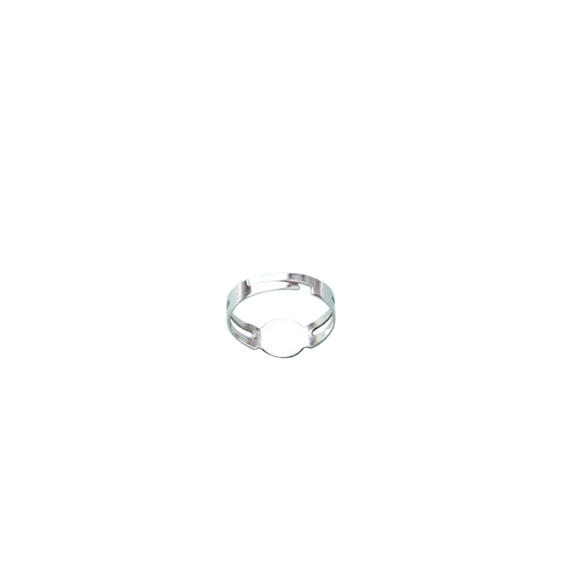 Ring Holder Processing Diy Jewelry Accessories Electroplating Handmade Round Adjustable