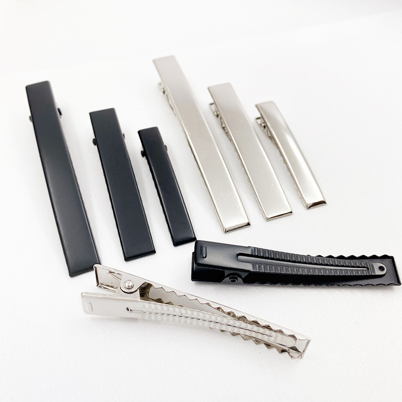 Fashionable Hair Clip Simple Small Square Duckbill Crocodile Swimming Black Flat Mouth
