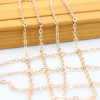 Flat Pressed Chain Cross Diy Each 100 Meter Jewelry Accessories Iron Plating