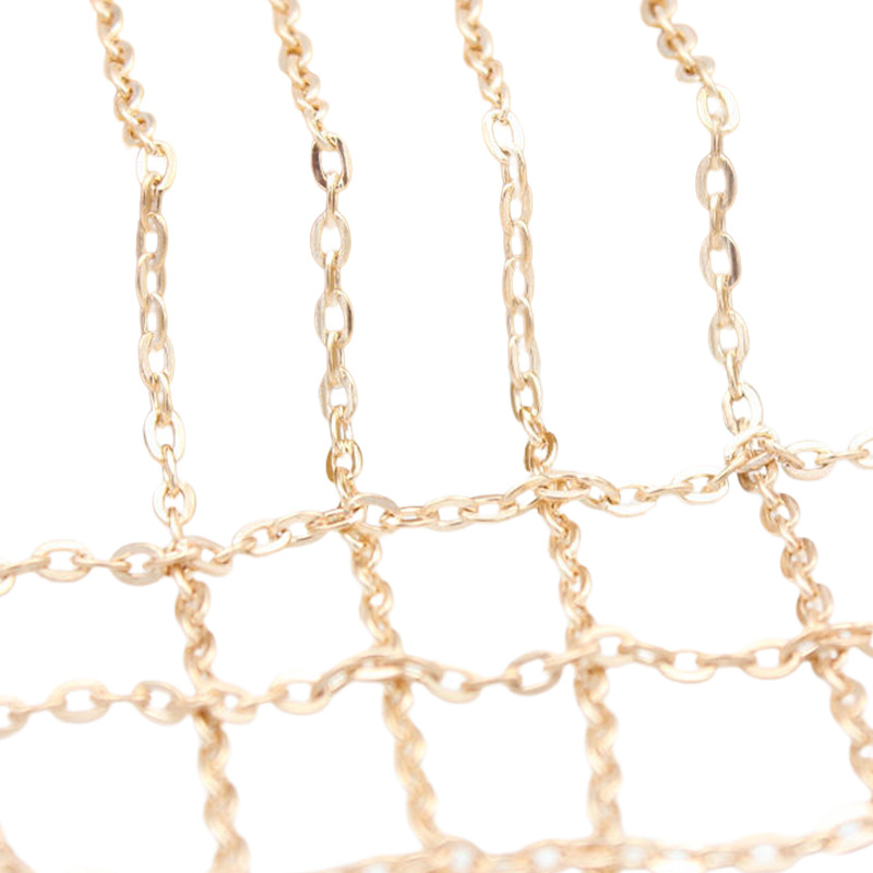 Flat Pressed Chain Cross Diy Each 100 Meter Jewelry Accessories Iron Plating