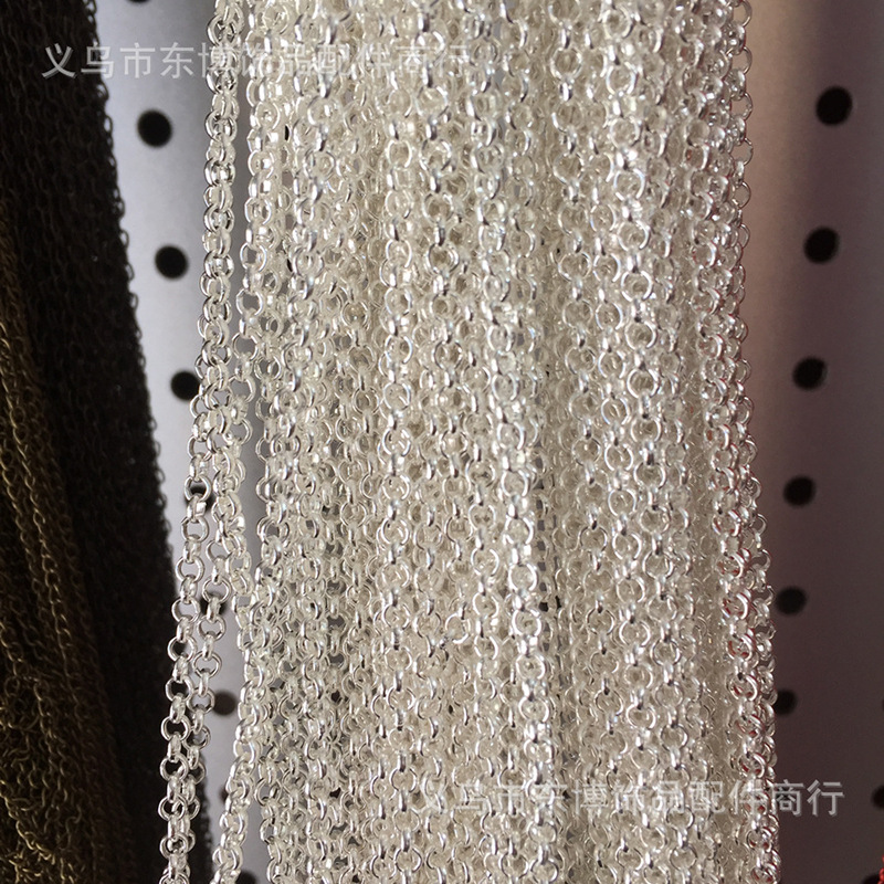 Round O Chain, Bl Bracelet Jewelry Accessories, About 90 Meters Each Iron Electroplating