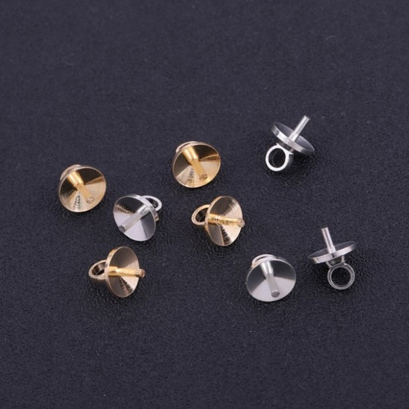 Copper Sheep Eye Nail Pearl Pendant Cap Connection Simple Fashion Jewelry Material
