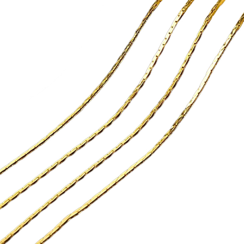 Simple and Fashionable Snake Bone Chain Gold Wire Copper Square Electroplating