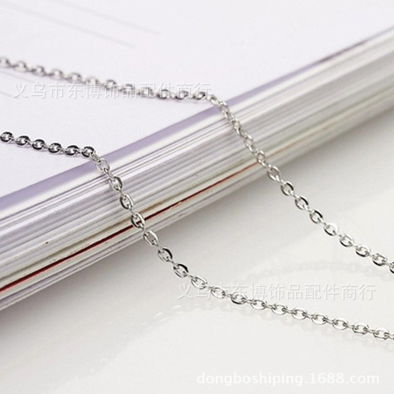 235sf Tassel Chain Ultra-fine Flat-pressed Clavicle Copper-clad Iron Cross 1.5mm Jewelry