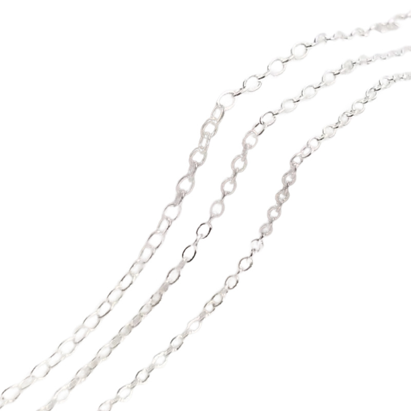 235sf Tassel Chain Ultra-fine Flat-pressed Clavicle Copper-clad Iron Cross 1.5mm Jewelry